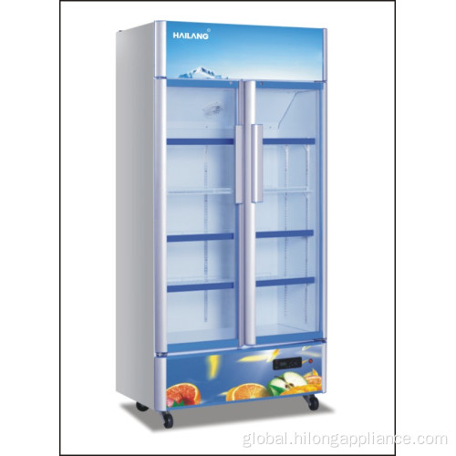 Glass Door Display Refrigerator Convenience Store Upright Glass Beverage Display Cooler Supplier